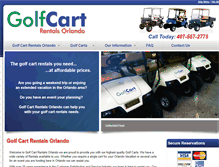 Tablet Screenshot of golfcartrentalsorlando.com
